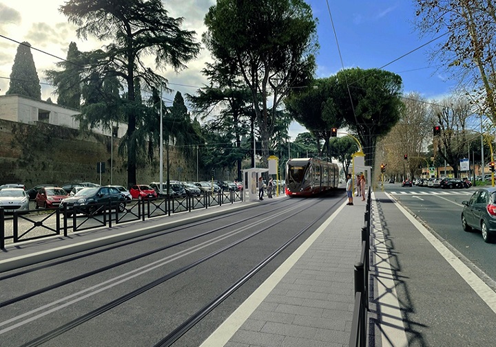 Il render della nuova tranvia