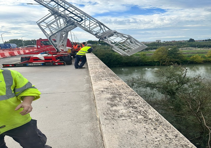 Il cantiere a Ponte Marconi