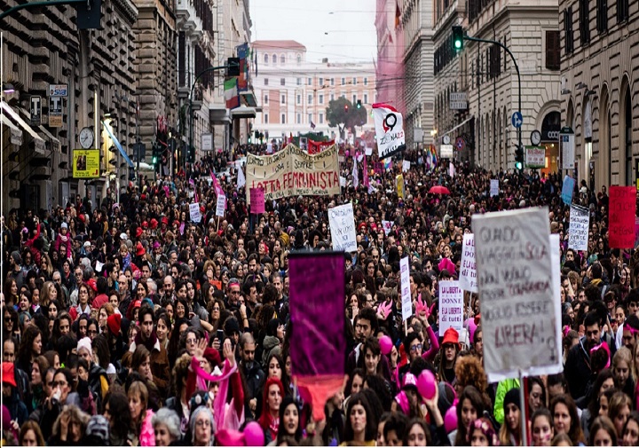 Una manifestazione dell'associazione Non una di meno