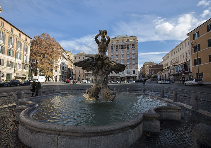 Piazza Barberini, punto di arrivo di uno dei cortei