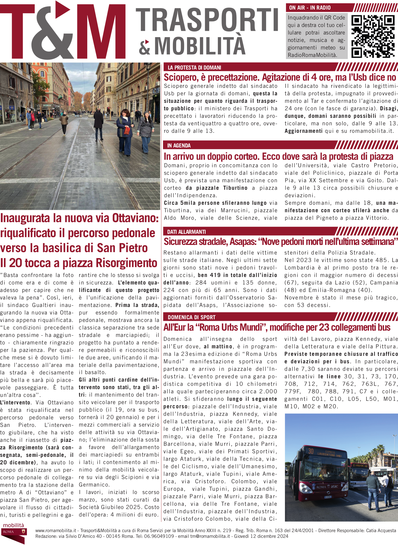Inaugurata la nuova via Ottaviano: riqualificato il percorso pedonale verso la basilica di San Pietro Il 20 tocca a piazza Risorgimento