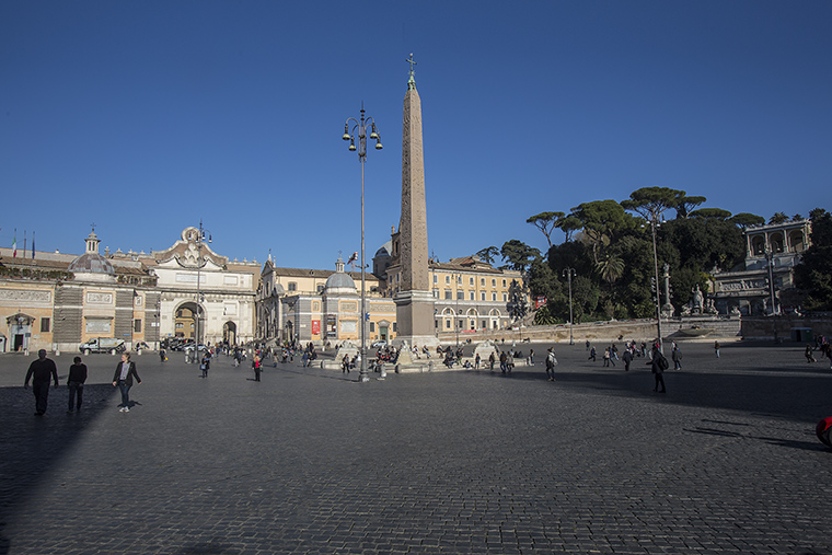 Piazza del Popolo, luogo di una delle tre manifestazioni