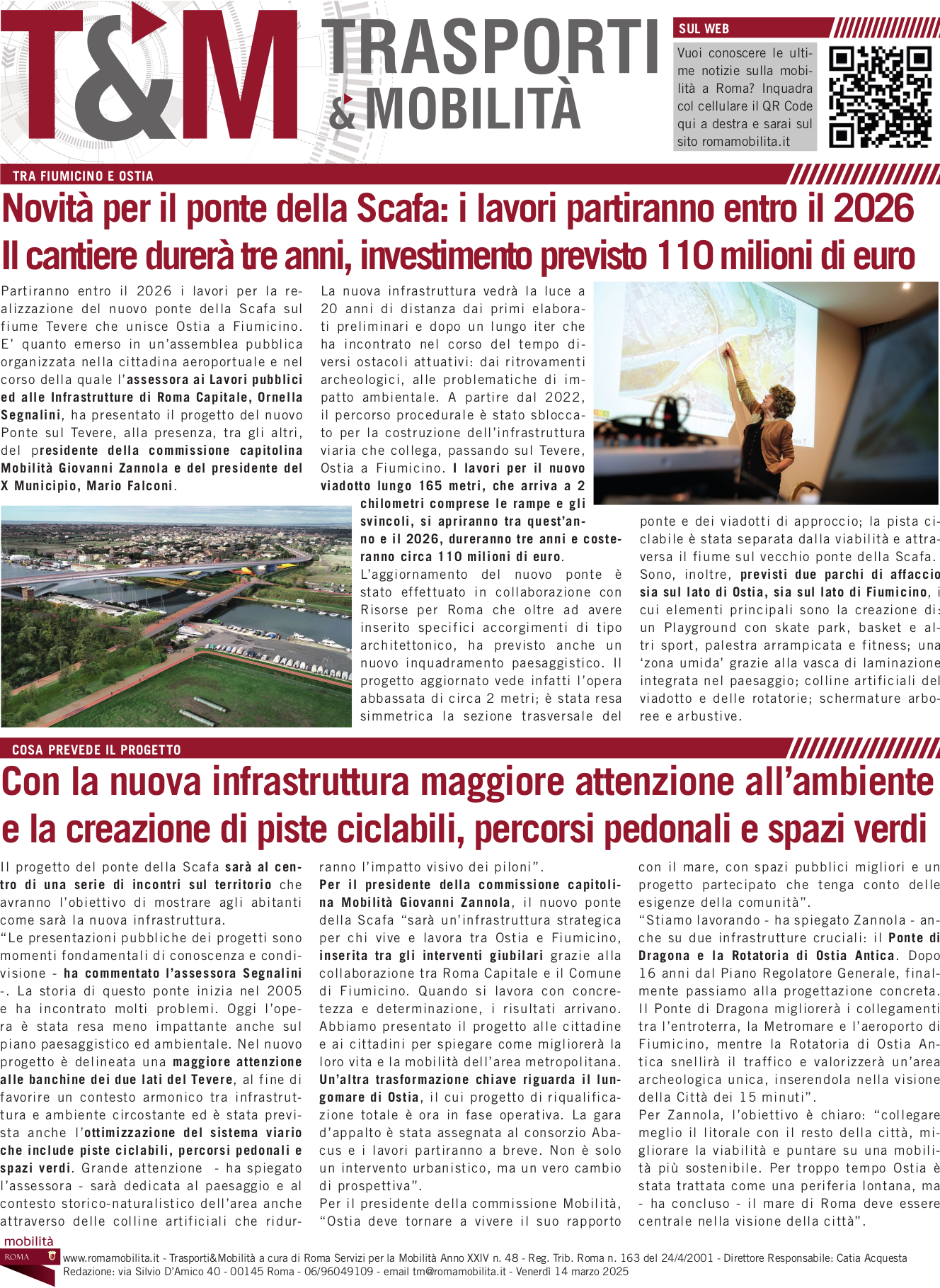 Novità per il ponte della Scafa: i lavori partiranno entro il 2026 Il cantiere durerà tre anni, investimento previsto 110 milioni di euro