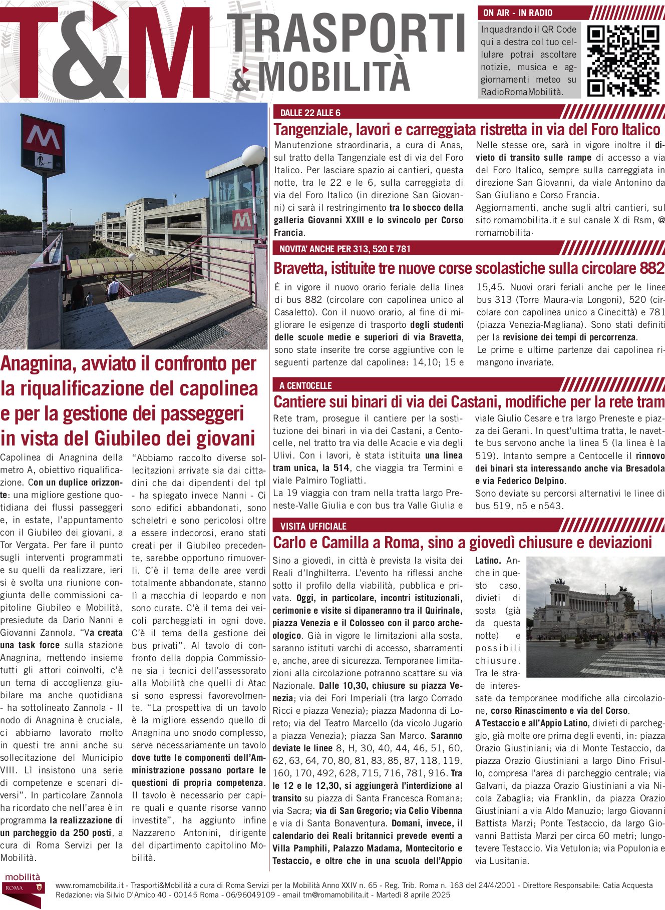 Anagnina, avviato il confronto per la riqualificazione del capolinea e per la gestione dei passeggeri in vista del Giubileo dei giovani