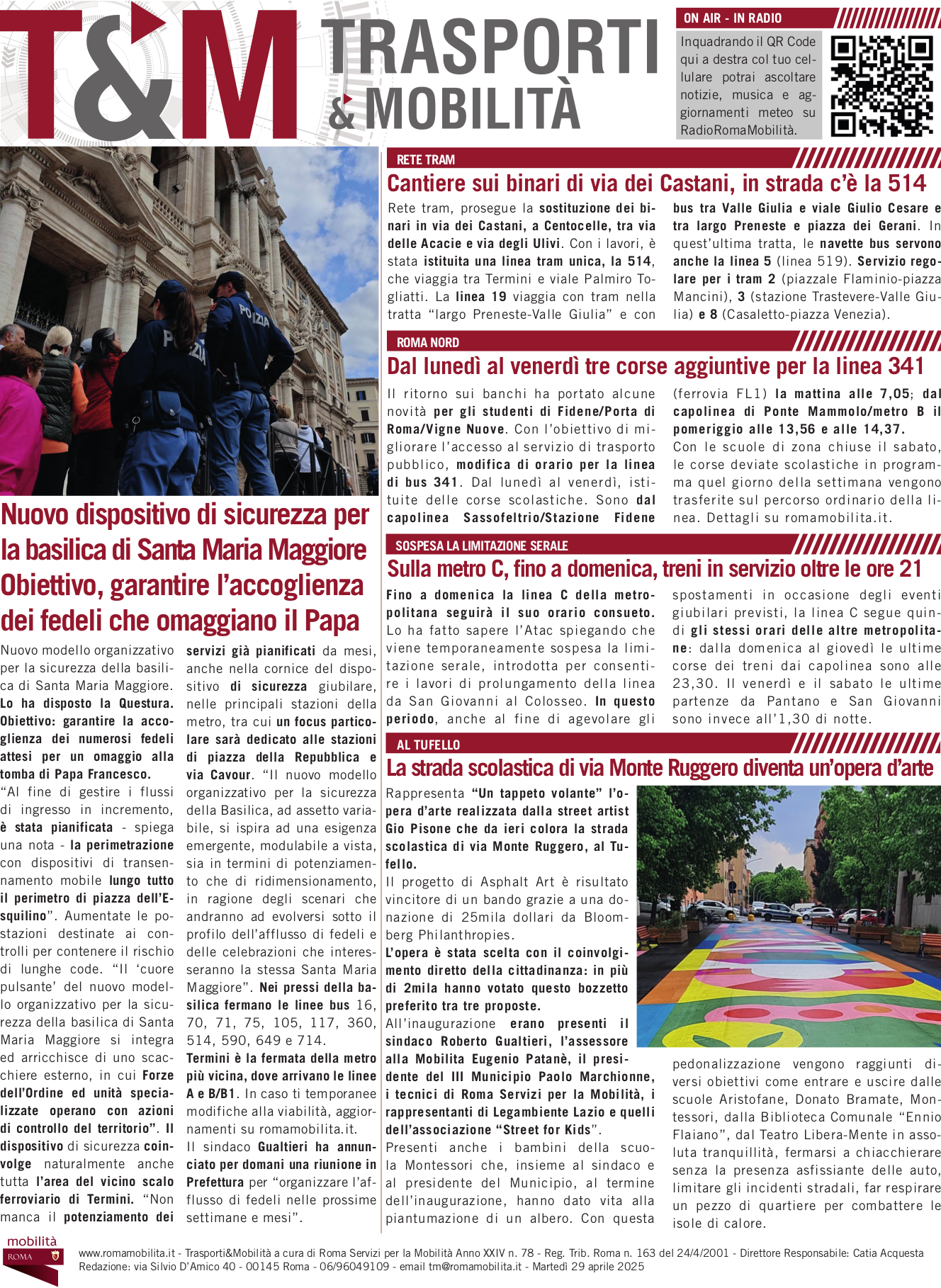 Nuove misure di sicurezza a S. Maria Maggiore