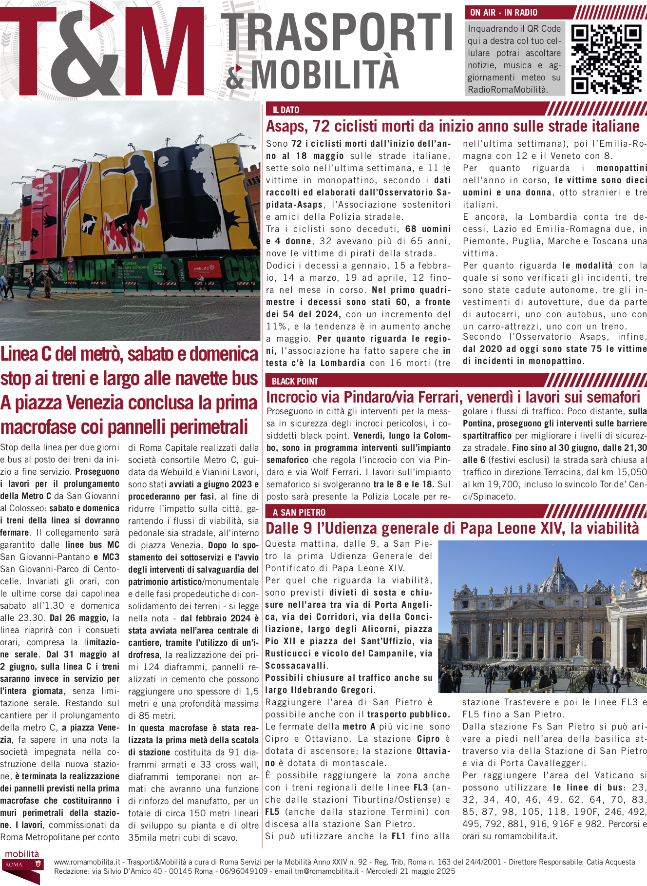 Linea C del metrò, sabato e domenica stop ai treni e largo alle navette bus A piazza Venezia conclusa la prima macrofase coi pannelli perimetrali