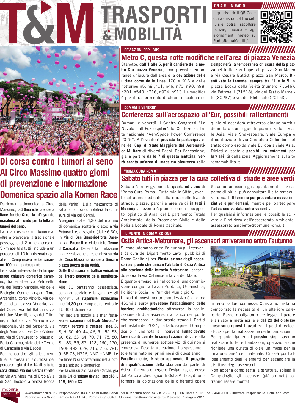 prima pagina t&m 7 maggio 2025