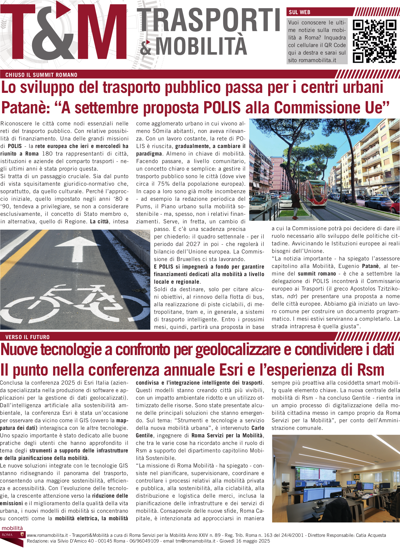 Lo sviluppo del trasporto pubblico passa per i centri urbani Patanè: “A settembre proposta POLIS alla Commissione Ue”