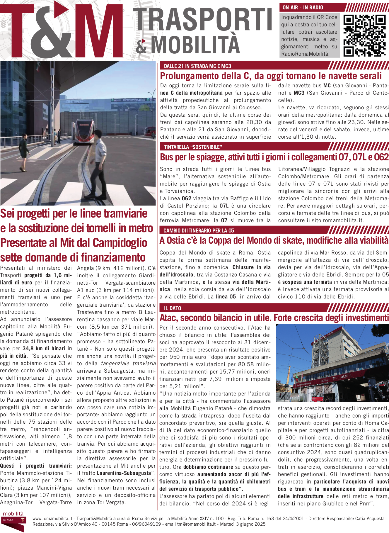 Sei progetti per le linee tramviarie e la sostituzione dei tornelli in metro Presentate al Mit dal Campidoglio sette domande di  finanziamento