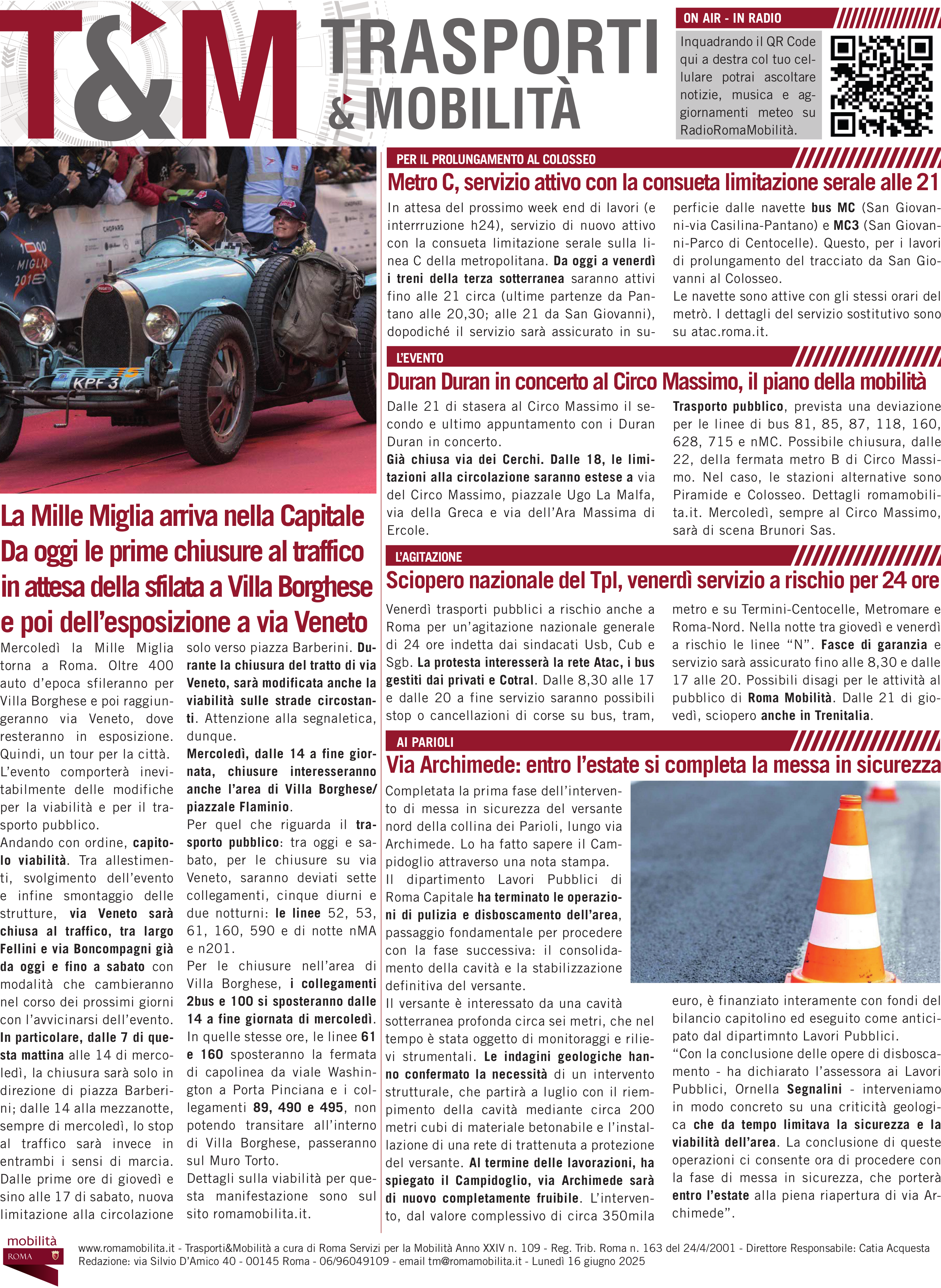 La Mille Miglia arriva nella Capitale, da oggi prime chiusure al traffico.
