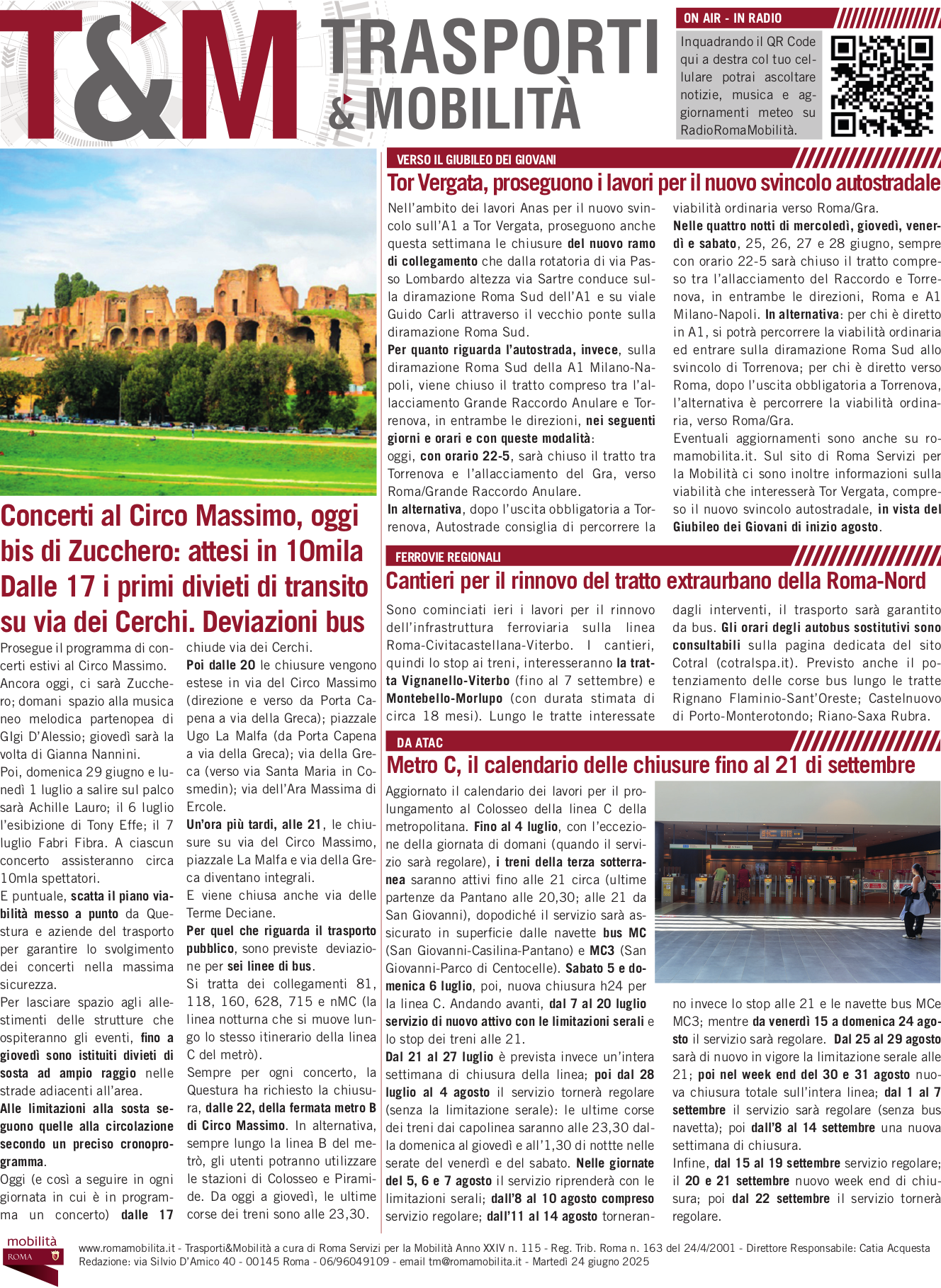 Concerti al Circo Massimo, oggi bis di Zucchero: attesi in 10mila Dalle 17 i primi divieti di transito su via dei Cerchi. Deviazioni bus