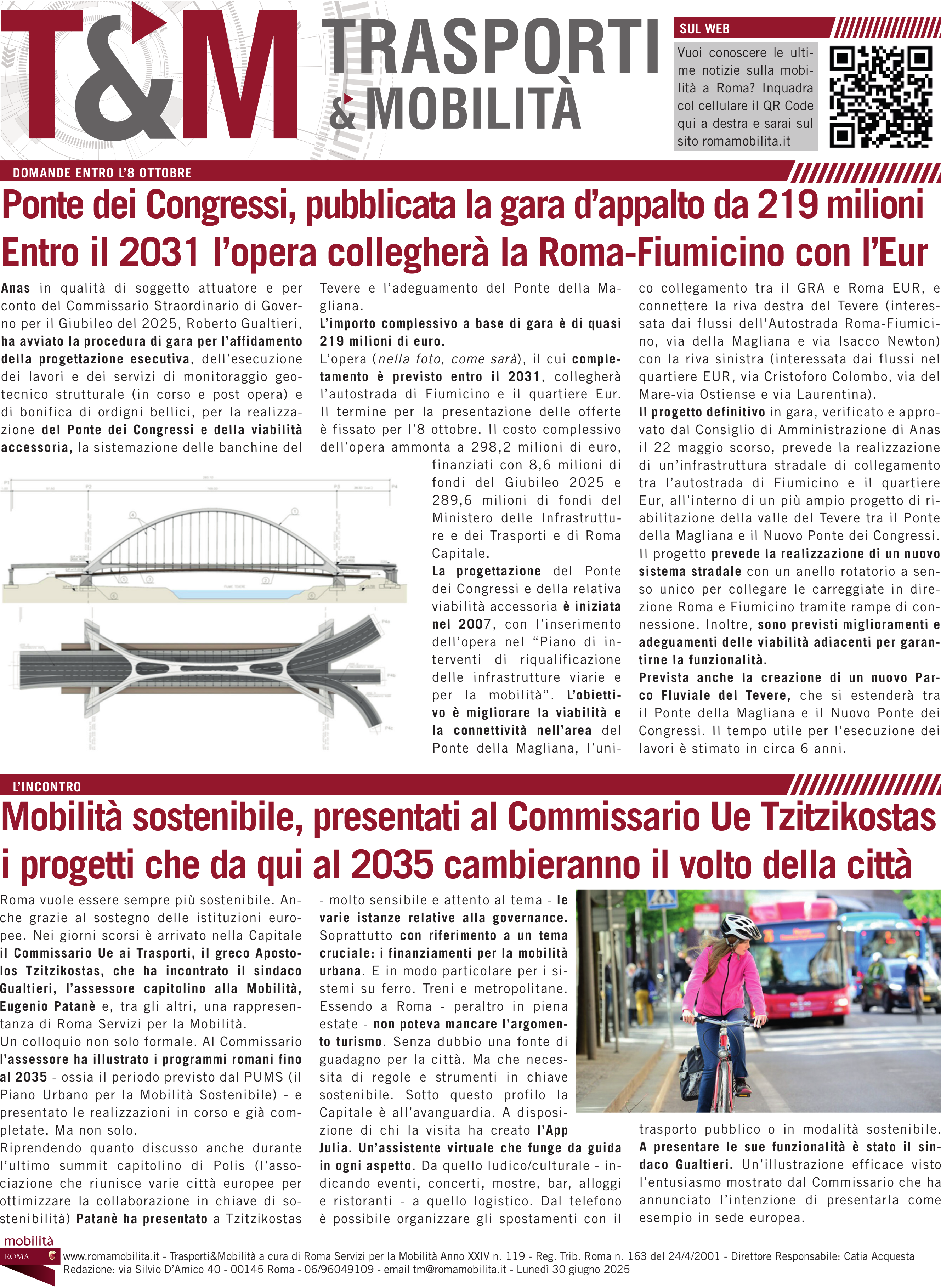 Ponte dei Congressi, pubblicata la gara d'appalto da 219 milioni