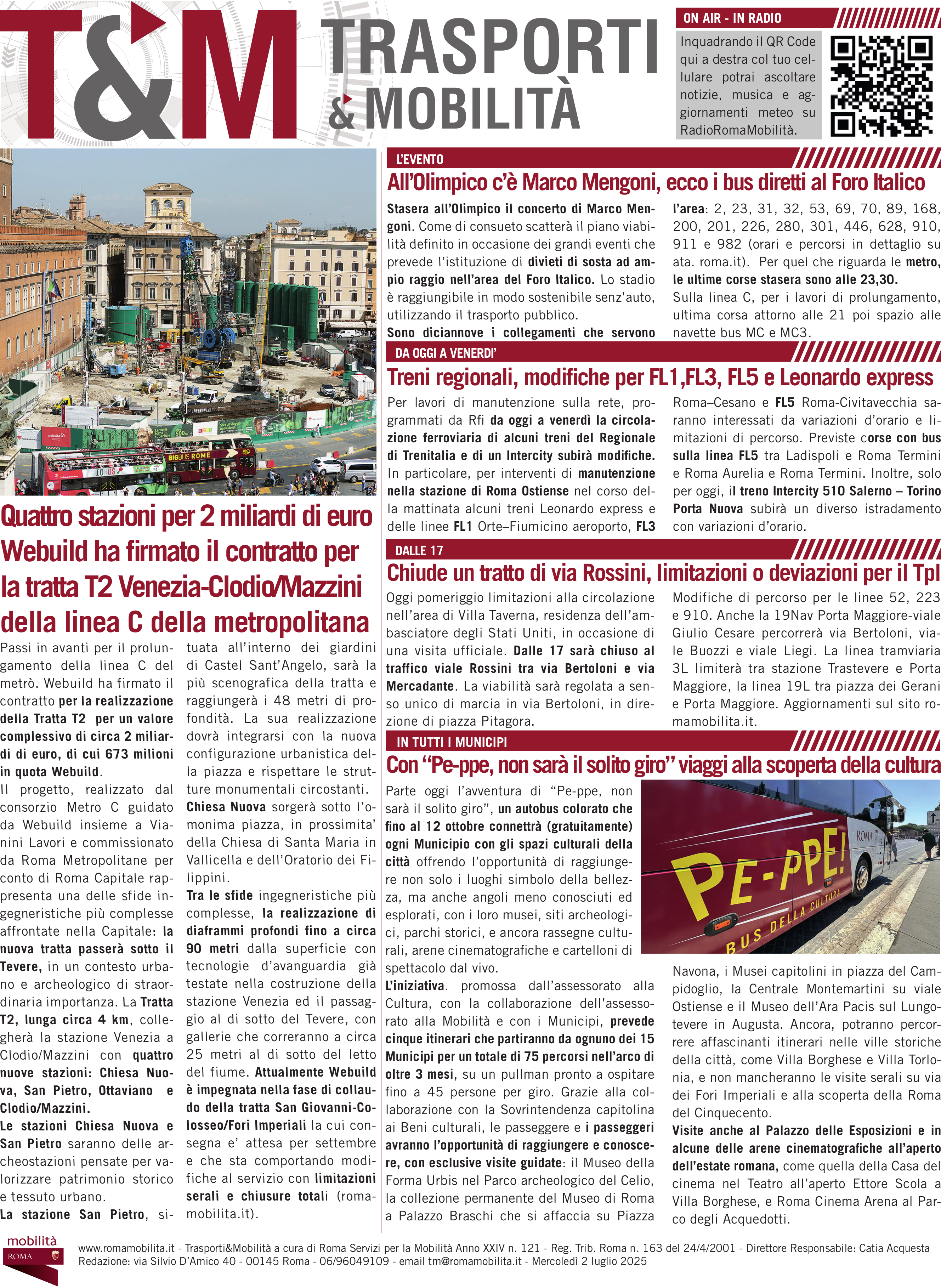 Quattro stazioni per 2 miliardi di euro, firmato il contratto per la tratta Venezia/Clodio/Mazzini