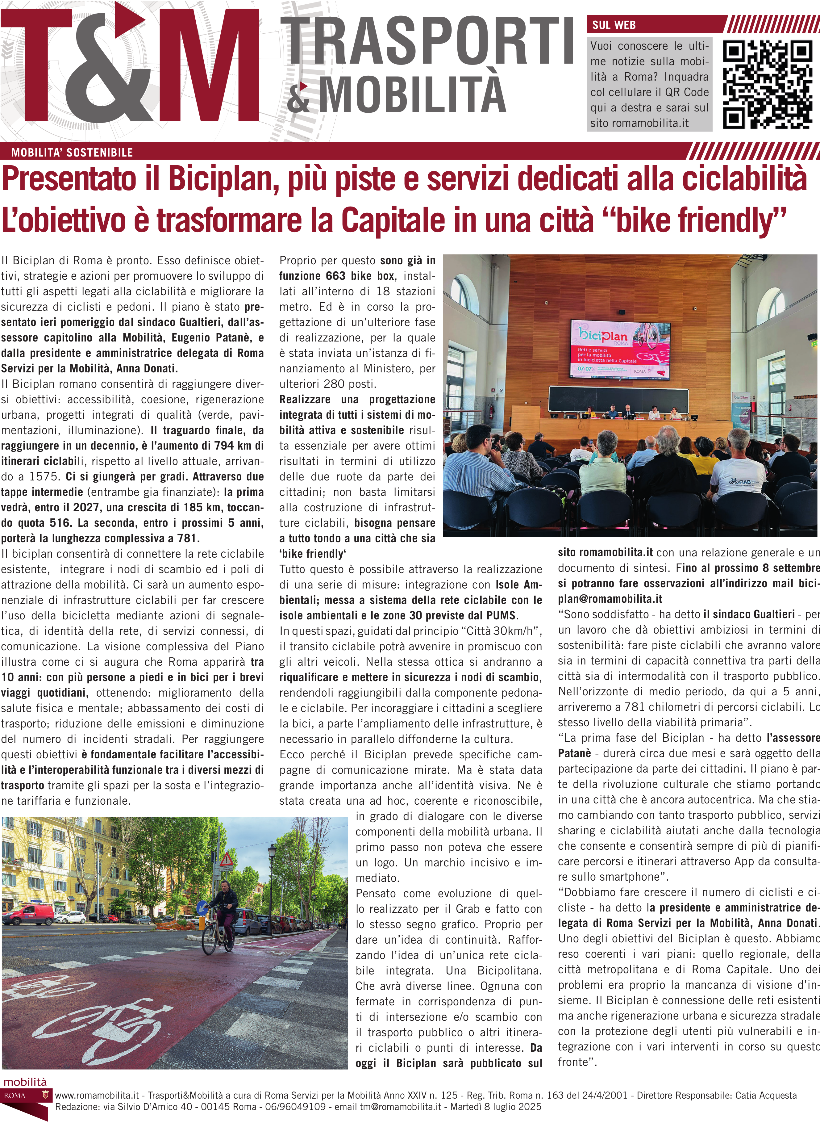 Presentato il Biciplan, più piste ciclabili e servizi per una città "bike friendly"
