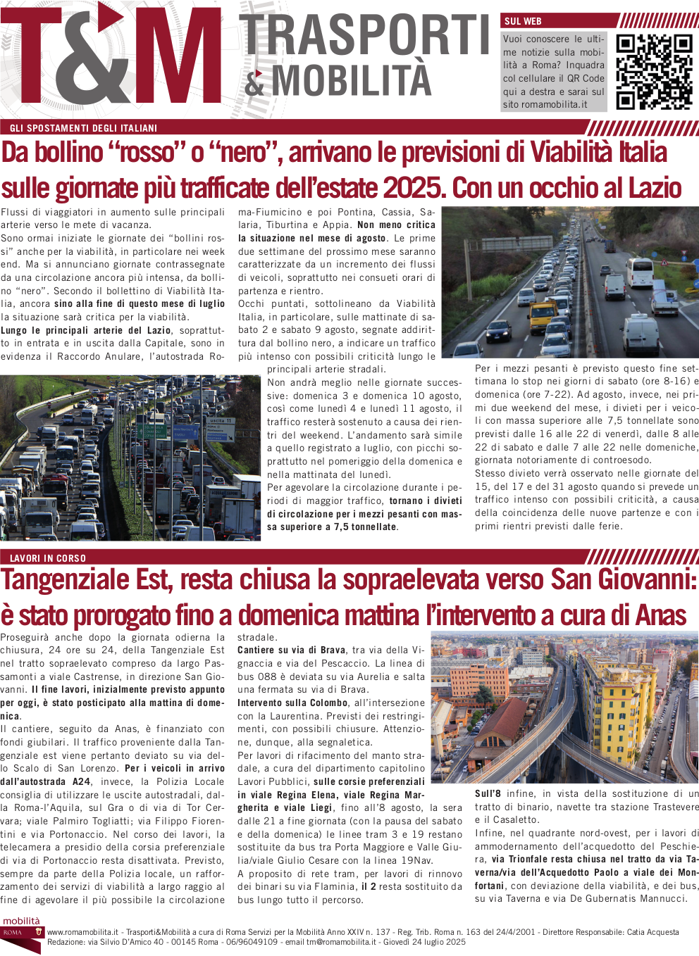 seconda pagina di t&m del 24 luglio 2025