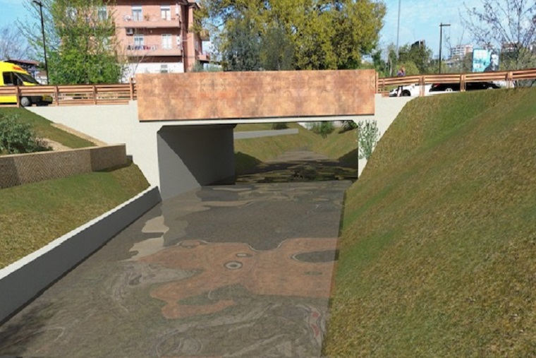 Il rendering del ponte