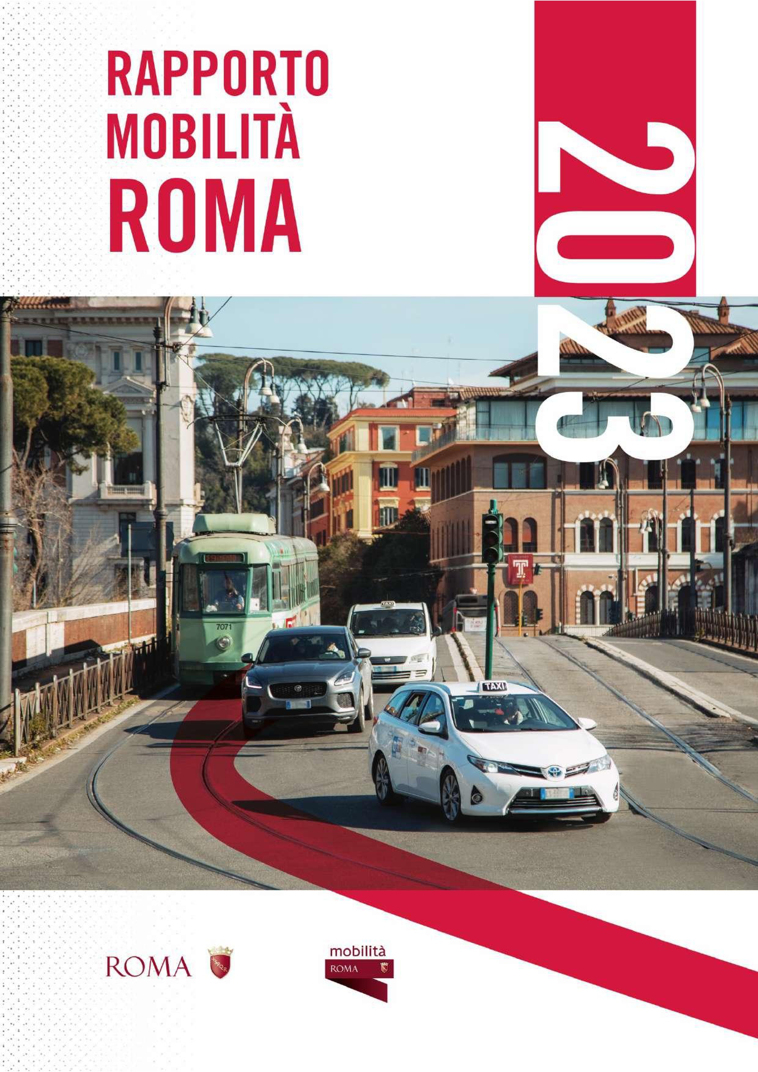 Copertina Rapporto Mobilità di Roma 2023