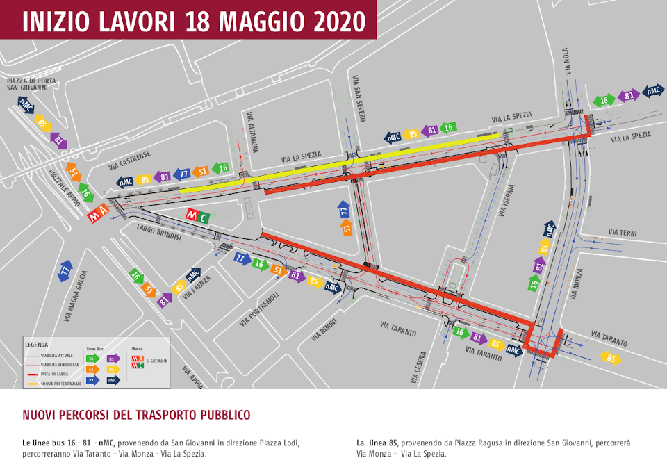 La mappa del trasporto pubblico