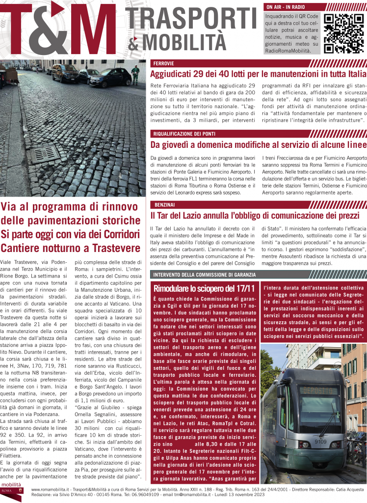 Via al programma di rinnovo delle pavimentazioni storiche, si parte con via dei Corridori
