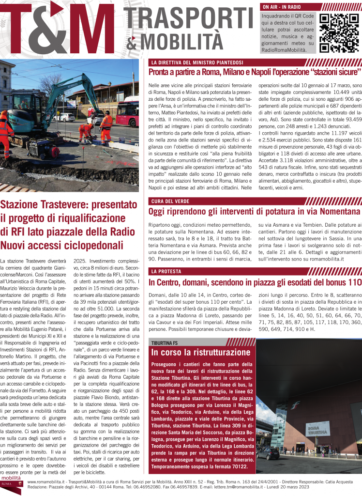 Progetto riqualificazione stazione Trastevere