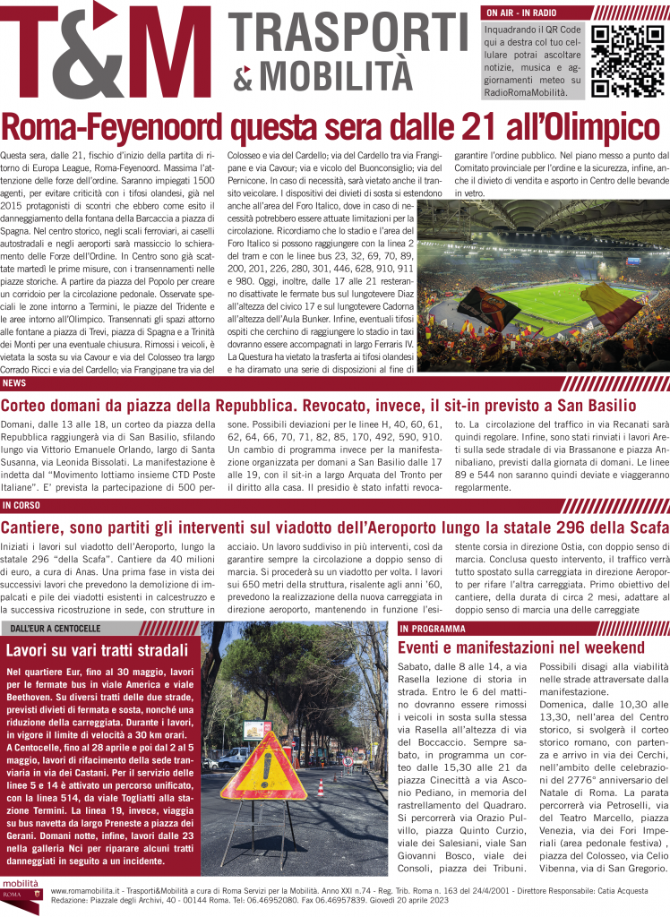 Roma-Feyenoord questa sera dalle 21 all’Olimpico