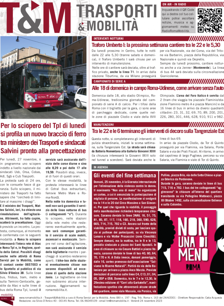Per lo sciopero del Tpl di lunedì si profila un nuovo braccio di ferro tra Ministero dei Trasporti e sindacati. Salvini pronto alla precettazione.