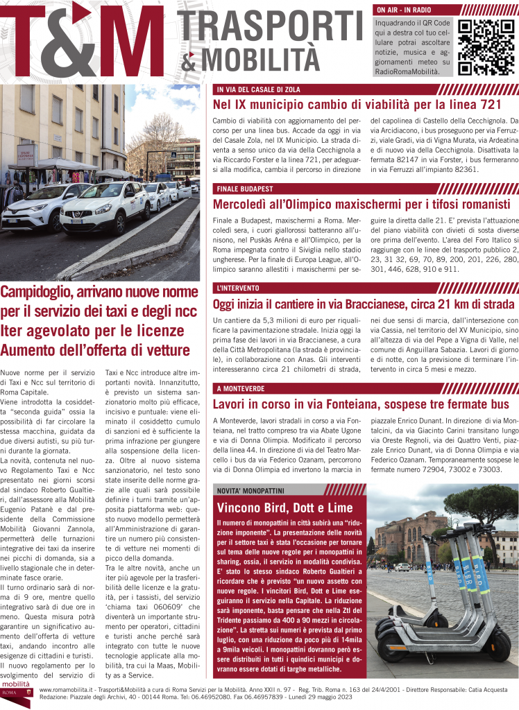 Campidoglio, arrivano nuove norme per il servizio dei taxi e degli ncc Iter agevolato per le licenze Aumento dell’offerta di vetture