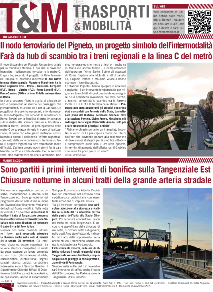 Il nodo ferroviario del Pigneto, un progetto simbolo dell'intermodalità. Farà da hub di scambio tra i treni regionali e la linea C del metrò.