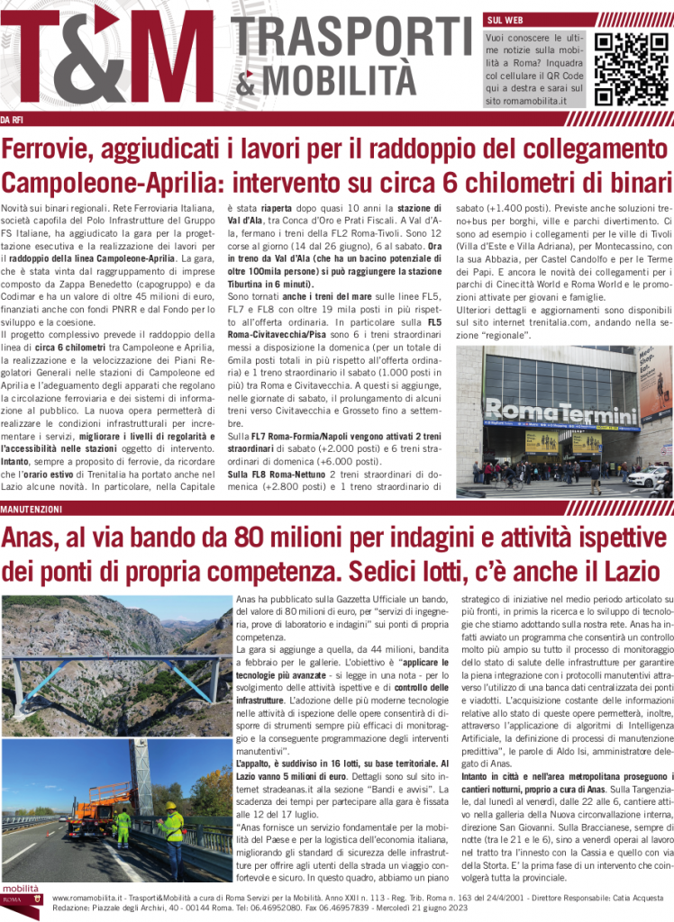 Ferrovie, aggiudicati i lavori per il raddoppio del collegamento Campoleone-Aprilia: intervento su circa 6 chilometri di binari