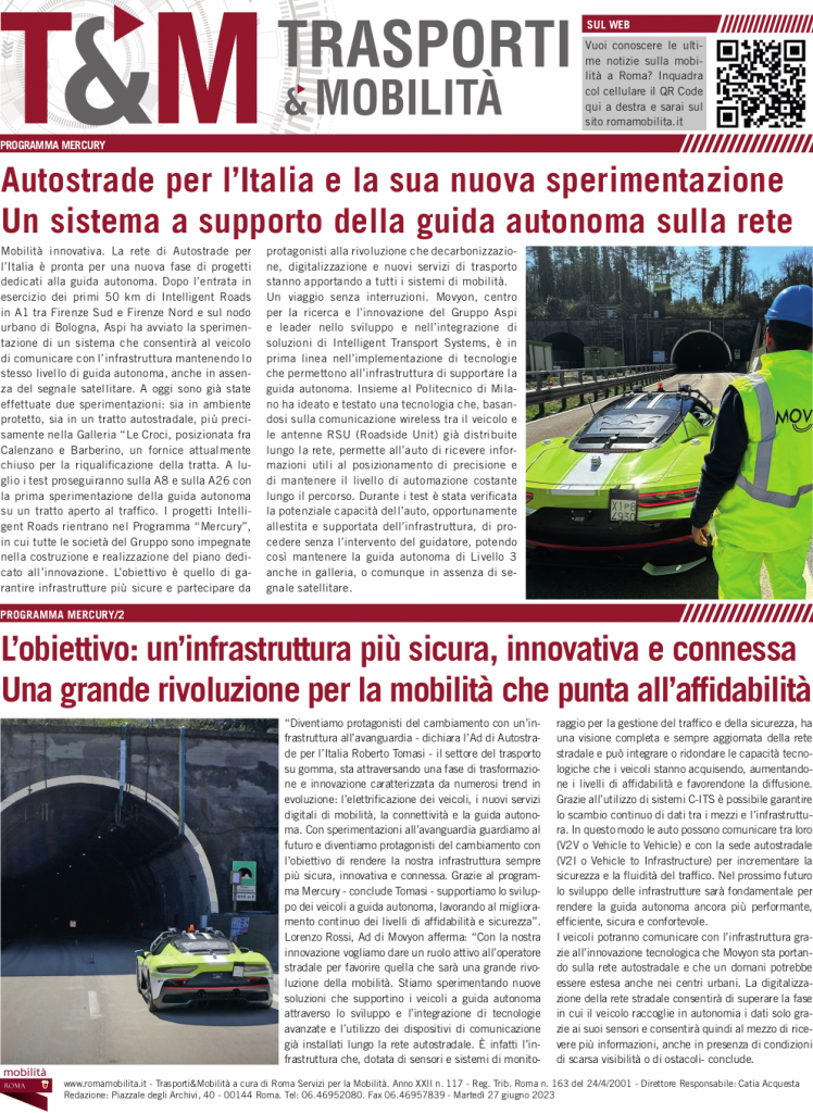 Autostrade per l'Italia e la sua nuova sperimentazione. Un sistema a supporto della guida autonoma sulla rete