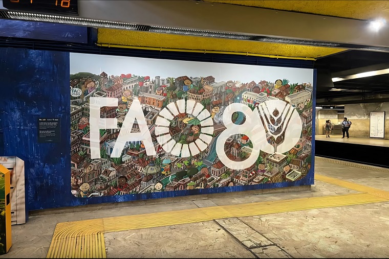 Particolare del restyling alla stazione Circo Massimo