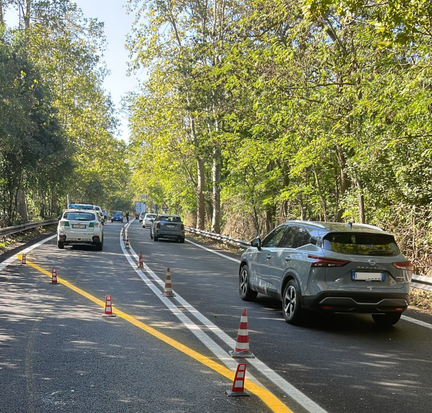 Deviazione per crollo della spalla S2 sottostante la via del Mare