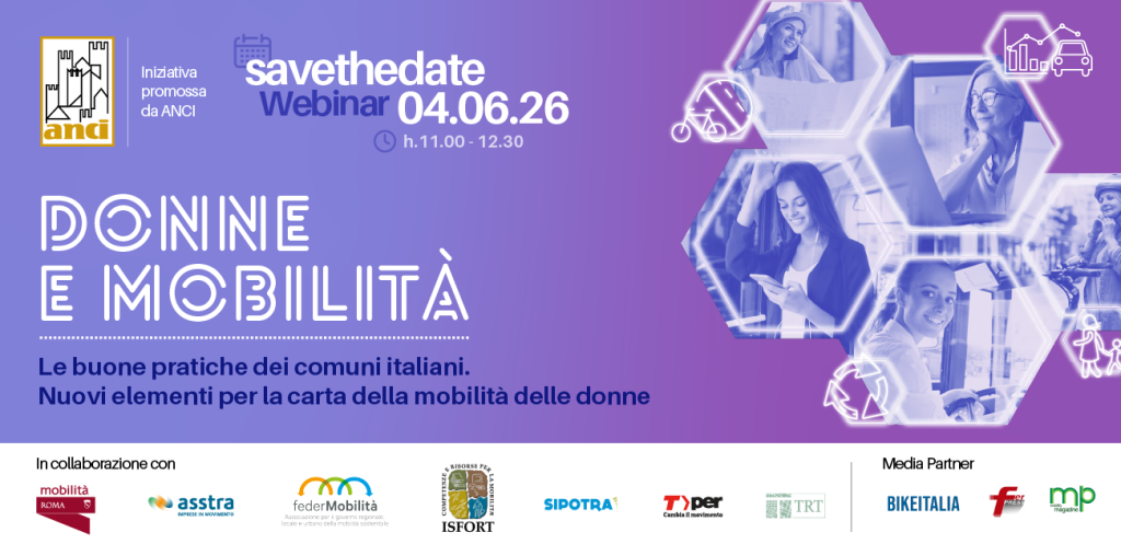 Webinar “Donne e Mobilità. Le buone pratiche dei comuni italiani. Nuovi elementi per la carta della mobilità delle donne“ 1 Skin desktop 1300x630 2