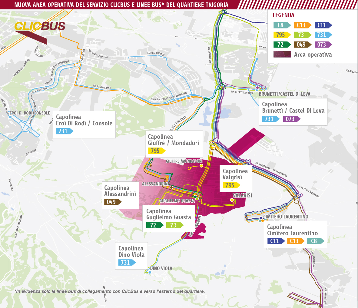 ClicBus Trigoria 3 TRIGORIA mappa